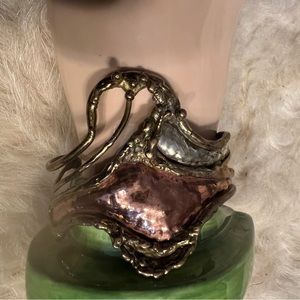 Vintage Copper Brass Cuff Bracelet Handmade HU CK